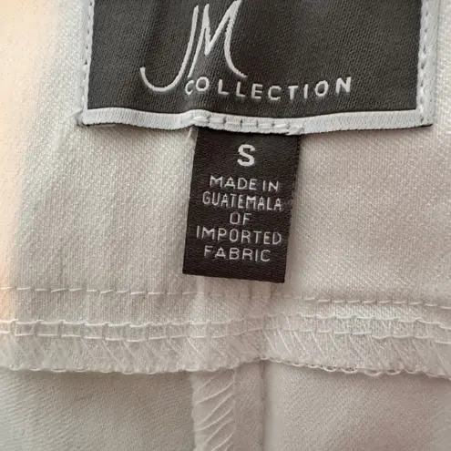 JM Collection White Cropped Ankle Pants