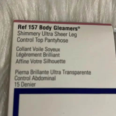 Givenchy Vintage Body Gleamers Shimmery Ultra Sheer Pantyhose Silver Fox Size C