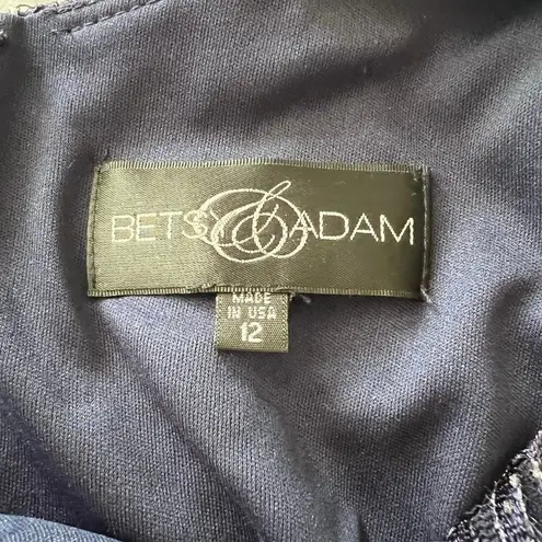 Betsy and Adam Chevron Cocktail Dress Mini to Midi sparkly zipup new years size 12 - Image 4