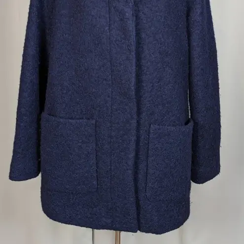 J. Crew Factory Boucle Wool Blend Peacoat Blue Size 8