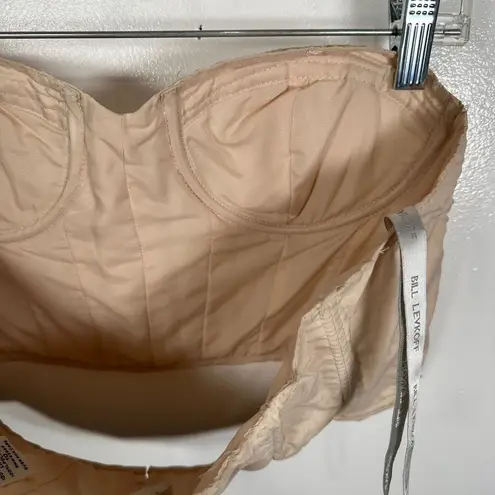 Bill Levkoff Bustier Lingerie Beige Womens Sz 10 Polyester Strapless Zip Corset