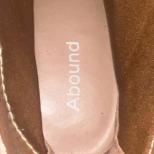 Abound Tan Suede Ankle Block Heel Boots Size 8