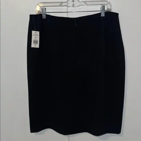 Tahari ASL Black Pencil Skirt With Front Slit Women’s 14 NEW