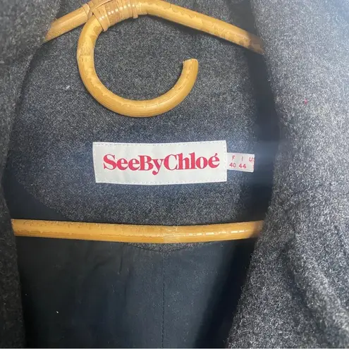 See By Chloe wool gray coat Made in Italy