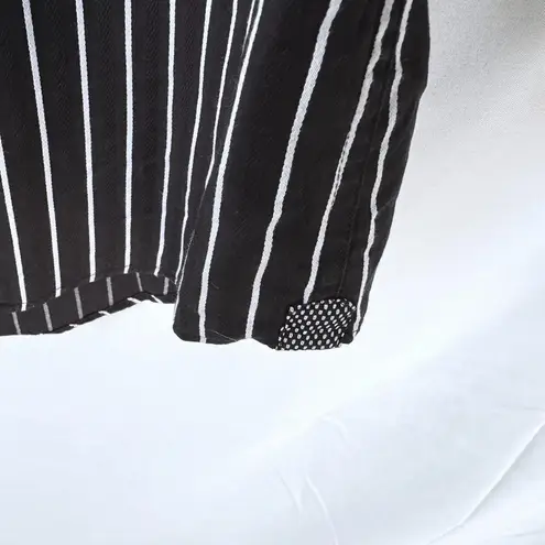 Bugatachi - Uomo | Button Up Long Sleeve | Black and White Striped | Size L