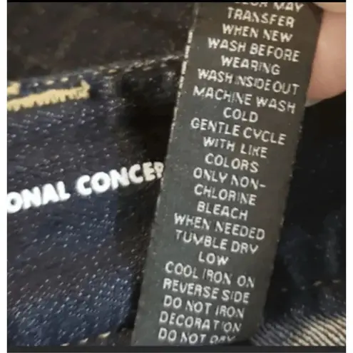 INC International Concepts Women Flare Leg Regular Fit Jeans Dark Blue Size 4