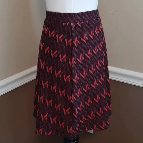 Glamorous Gray, Rust & Burgundy Chevron Stretch Modcloth Mini Skirt by Clueless