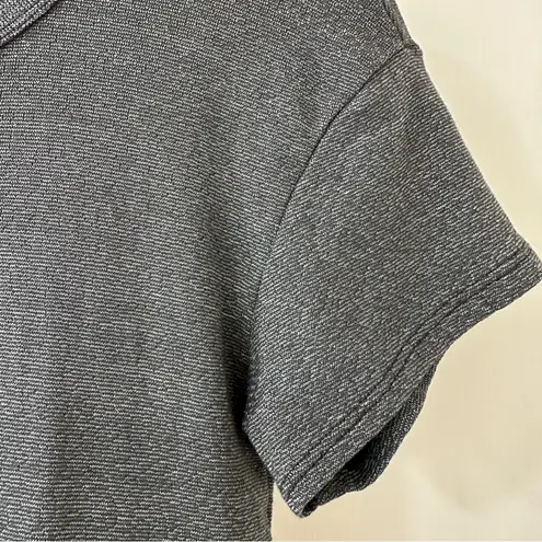 Michael Stars Gray Silver Metallic Shine Short Sleeve Tee, O/S