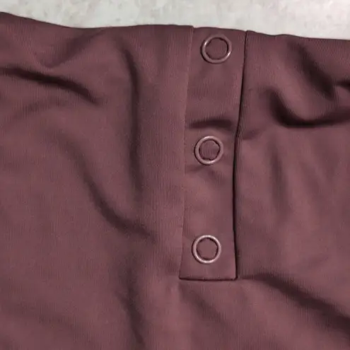 ANDIE The Snap Bottom Eco Nylon Cactus Flower Swimwear Bathing Suit Size S New