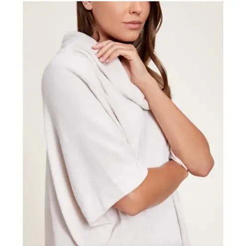 Barefoot Dreams CozyChic Ultra Lite Poncho Women's L/XL Cowl Neck Sand Dune