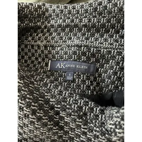 Anne Klein Ann Klein Black and Grey Size S tweed Coat