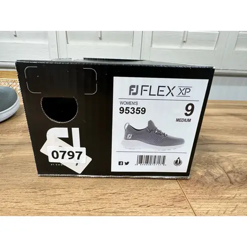 FootJoy Women's Flex XP Golf Shoes Performance Knit Mesh Grey Size 9 NIB