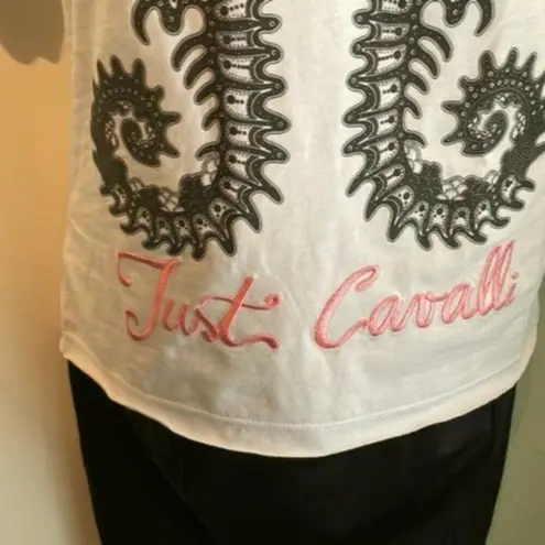 Just Cavalli seahorse tee white S