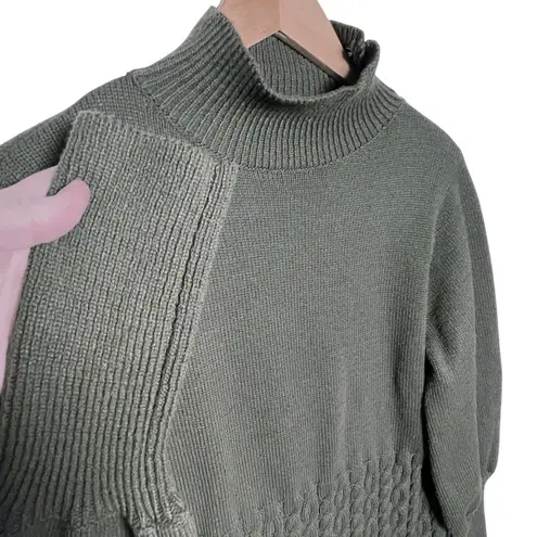 Lulus NWT  Fresh Perspective Olive Green Cableknit Sweater Mini Dress