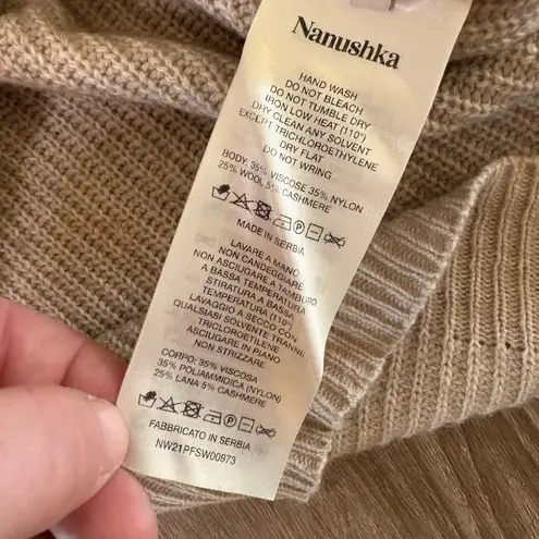 Nanushka Ribbed Collared Deep V