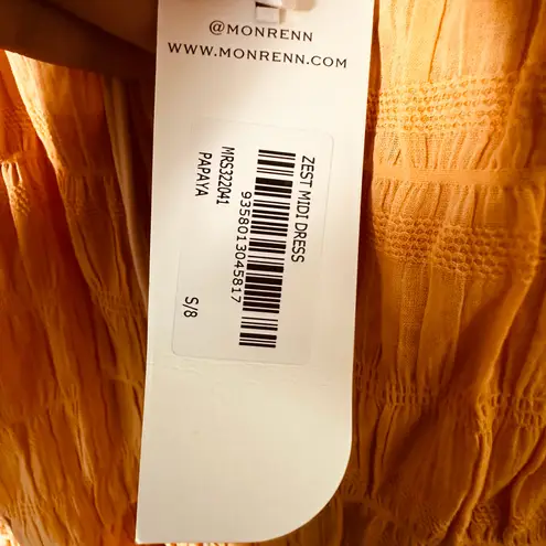 Mon Renn Zest Midi Dress in Papaya New with tag Orange