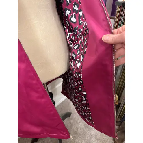 NWT Dennis by Dennis Basso Hot Pink Satin Short Zip