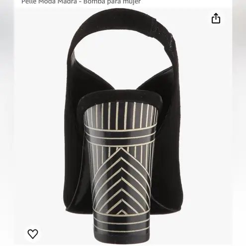 Pelle Moda Women's Black Madra Pump Slingback Heels Shoe S