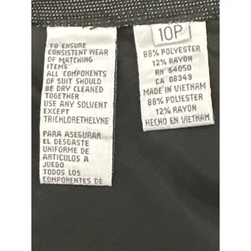 Black Asymmetrical Skirt Polyester Rayon Blend Lining Side Zipper Business Wear Size undefined