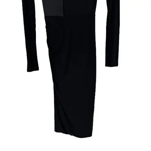 All Saints Black Swinton Long Sleeve Dress in Black size 4 Flattering Cocktail