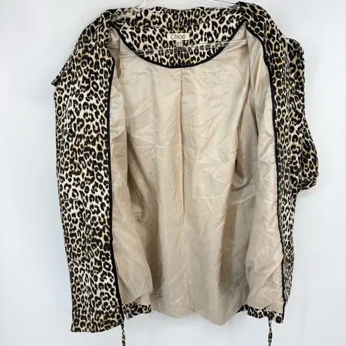 Chloé Chloe Leopard Print Coat Size 8