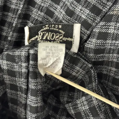 B. Moss Skirt Womens 4 Black White Plaid A