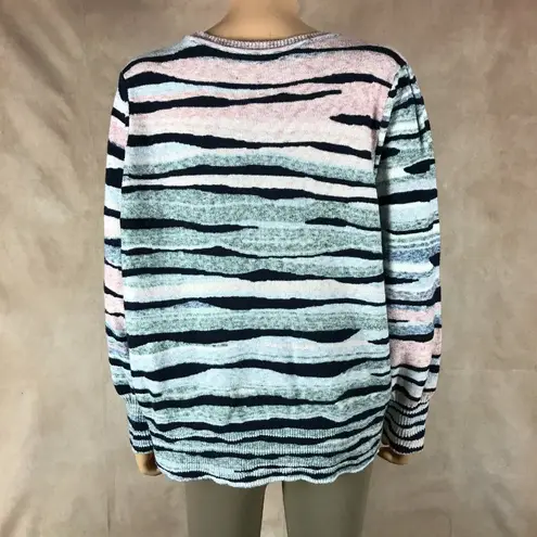 NIC + ZOE Multi Color Cozy "Snowed In" Sweater 1X