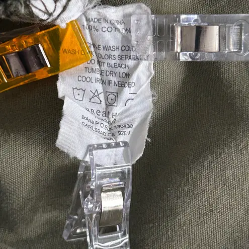 prAna Womans Jacket XS Distressed Lightweight Hooded Utility Military Style