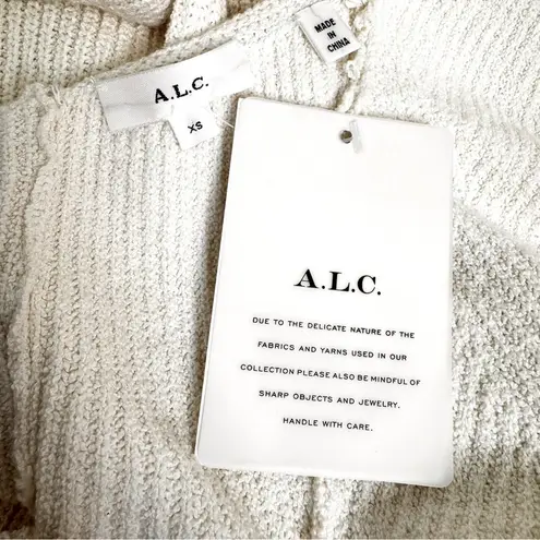 ALC Frank A.L.C. Caleb Cross Back Ivory Knit Midi Dress Size XS NWT