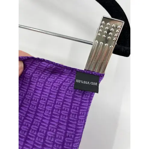 Thierry Mugler Scarf Womens Alien Wrap Square Silk Purple Printed Promo RARE