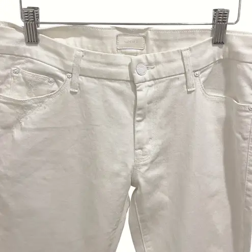 MOTHER The Looker Broken Mirror White Skinny Jeans Women's Size 30