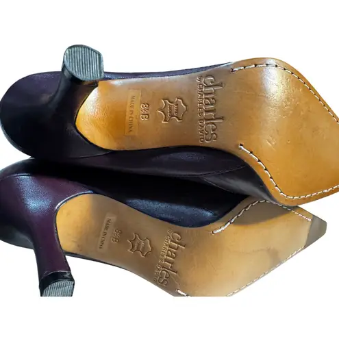 Charles by Charles David Charles David Pointed Toe Stretch Sock Boots Plum Purple (8.5) New Without Box