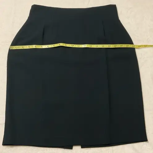 Kenar VTG Skirt Womens 14 Black A-Line Back Slit Lined Knee Length Office Glam