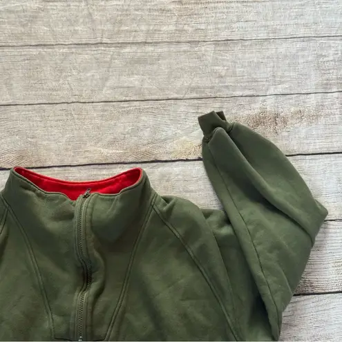 Harry Rosen olive green elephant safari quarter zip sweatshirt size large