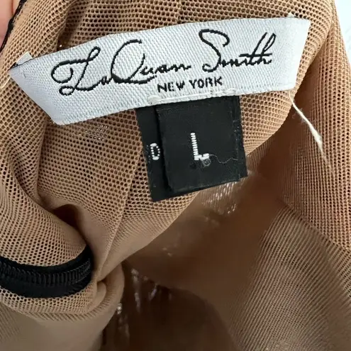 LaQuan Smith NWT Long Sleeve Dress with Scoop Back in Black