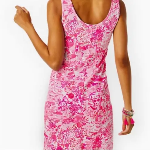 Lilly Pulitzer Tank Dress in Peony Pink Seaside Scene NEW