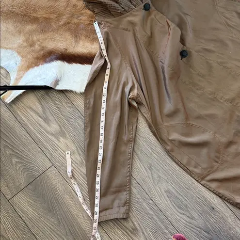 Exaggerated, oversized reversible hooded rain coat black or bronze brown so cool Size undefined