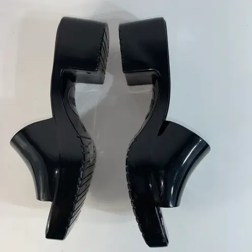 Mad love Women's Marni Jelly Slide Mule Heels Black - Size 6 Y2K