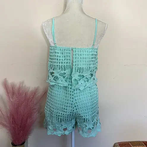 AQUA  by Bloomingdale’s • Crochet cut out romper