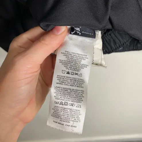 Oakley Women's Black Hooded Jacket Removable Faux Fur Trim S