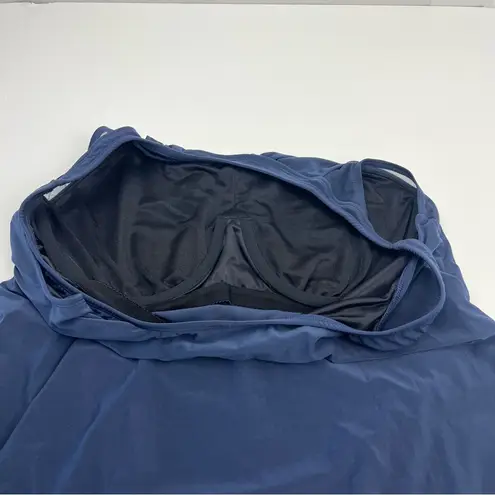 MiracleSuit Illusionist Plus Size Ursula Tankini Top Womens SZ 18 Midnight Blue