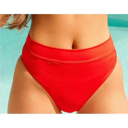 ALBION FIT Albion Red Terry Almost Cheeky Swim Bottom. Size XSmall. New Without Tags.