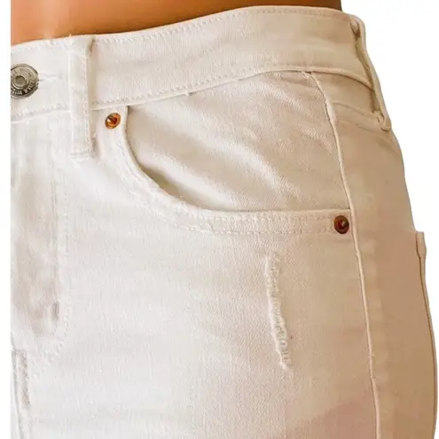 Wild Fable  Distressed High Rise Skinny White Denim Blue Jeans ~ Women's Size 2