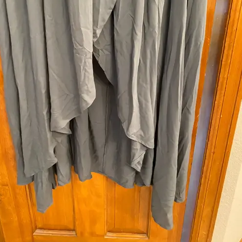 NWT Jodiel Embroidered Floral Wrap Top High Low Blue Dress Women’s L Size L