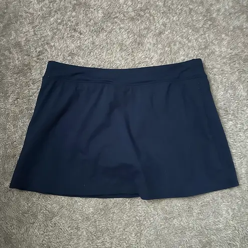 Lands' End Blue Swim Skorts/Skirt with Smooth Fabric and Clean Hem Size 14