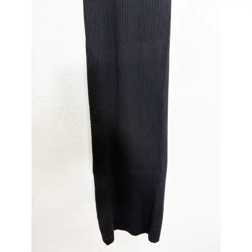 AYR The Vava Black Ribb Midi Dress Size XS Criss Cross Back Stretch Quiet Luxury