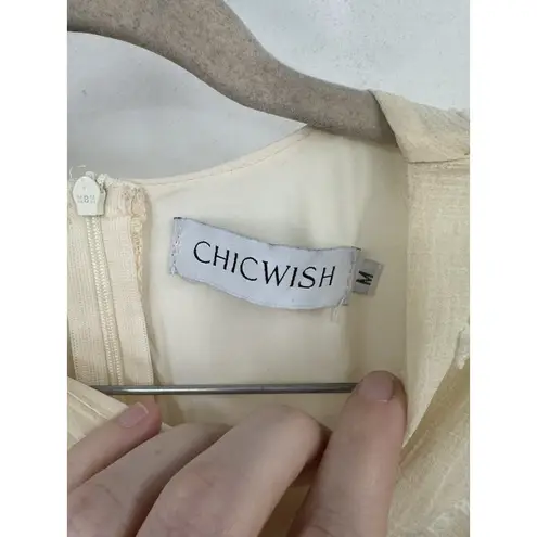Chicwish Swiss Dot Dress Women Medium Cream Granolagirl Western Bohemian