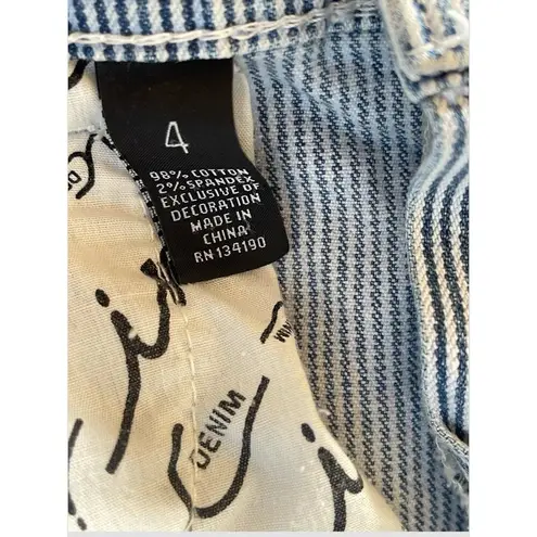 INC Denim Striped Skinny Jeans Women’s Size 4 Light Wash