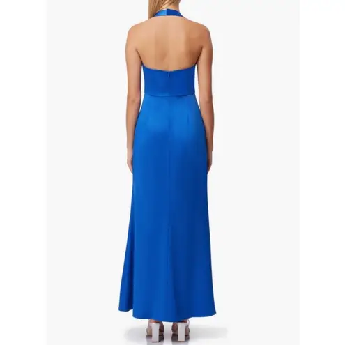 NWT Elliatt Chiara Satin Halter Gown in Cobalt Blue Sz Small $275