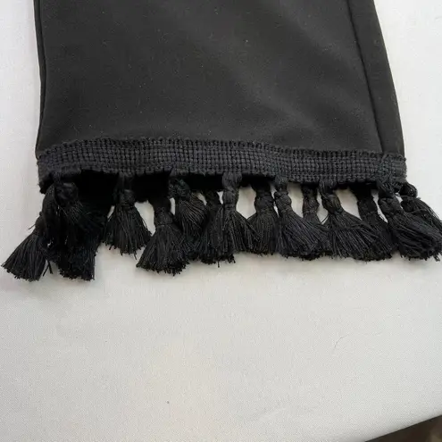 Josh & Arielle Black Crop Pants with Tassel Trim Women's size 8